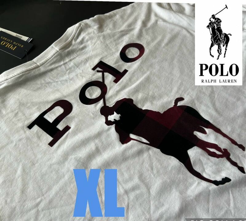 【送料無料】新品 Polo Ralph Lauren ポロラルフローレン★メンズ ビッグポニー バックプリント 半袖 Ｔシャツ（ XL サイズ）