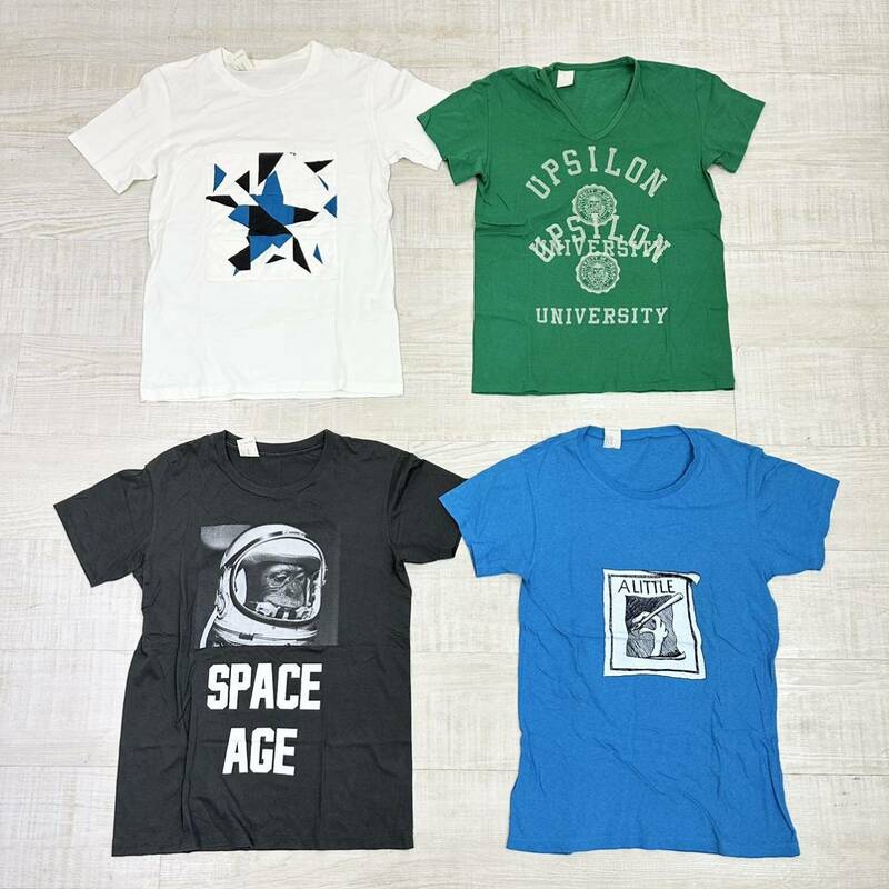 N.HOOLYWOOD エヌハリウッド 初期 Tシャツ 4枚 セット SET / SPACE AGE TEE A LITTLE TEE ミスプリント カレッジ Tシャツ 幾何学 Tシャツ