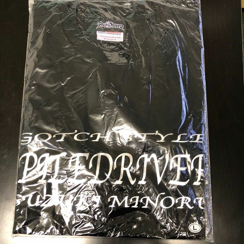 新日本プロレス　鈴木軍　鈴木みのる　パイルドライバー　Tシャツ　Lサイズ　未使用