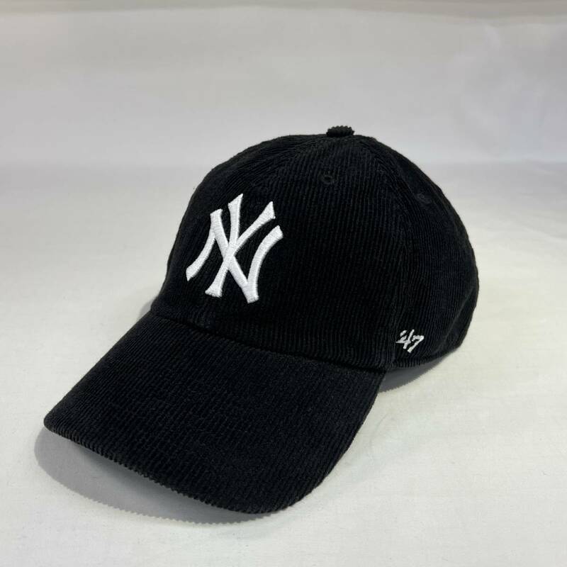 【新品】47 CLEAN UP ニューヨーク ヤンキース コーデュロイ ブラック NY Yankees Corduroy Black 47BRAND ベースボール キャップ　帽子