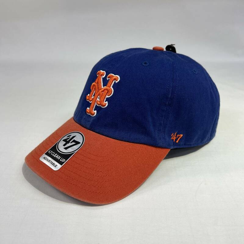 【新品】47 CLEAN UP ニューヨーク メッツ ブルーｘオレンジ NY Mets RoyalBluexOrange CAP ベースボール キャップ 帽子