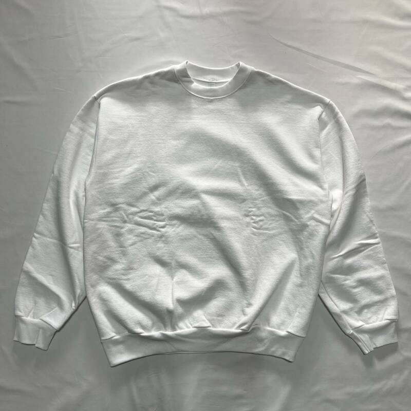 【新品】Los Angeles Apparel ロサンゼルスアパレル 14oz. WHITE XL HEAVY FLEECE PULLOVER CREWNECK SWEATクルーネックスウェット14オンス