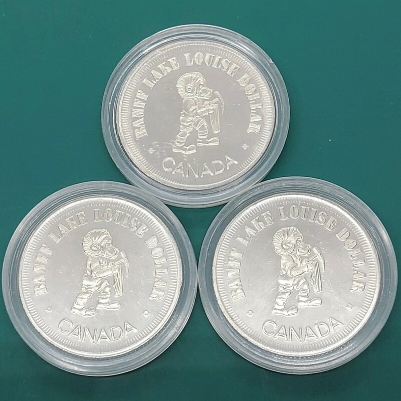 【60211】カナダ　記念コイン　おまとめ3点セット　 CANADA BANFF LAKE LOUISE DOLLAR 