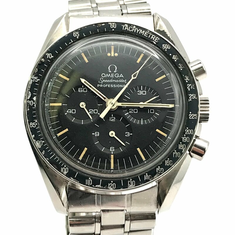 OMEGA オメガ スピードマスター プロフェッショナル 手巻き 黒文字盤 14502269ST 腕時計 稼働品 良品 k101