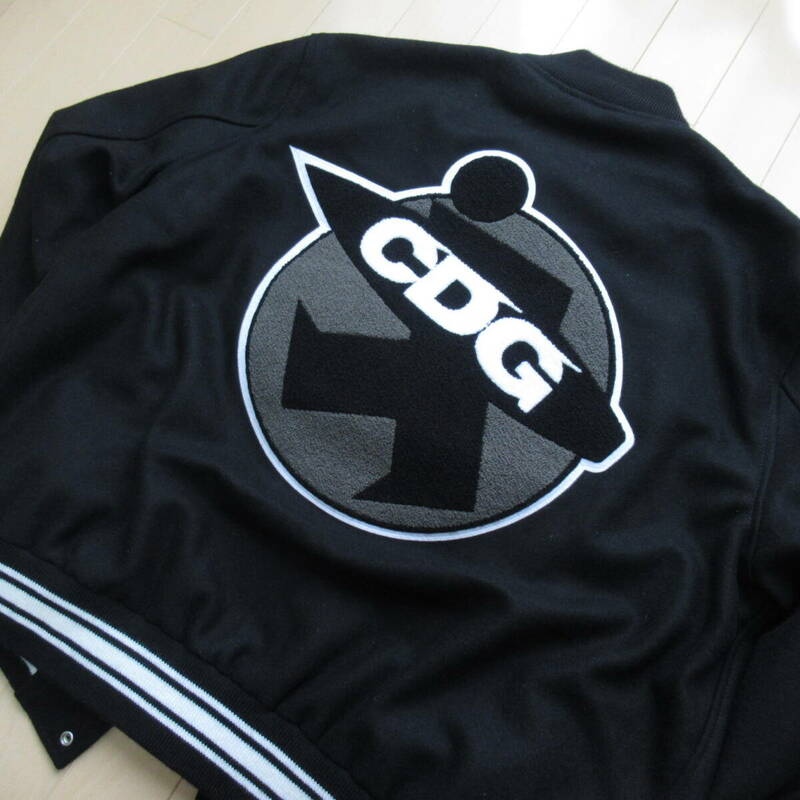 ★即決送込★L CDG STUSSY スタジャン 黒 COMME des GARCONS コム・デ・ギャルソン コムデギャルソン コム デ ギャルソン ステューシー xl