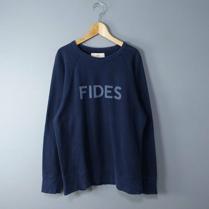 FIDES/フィデス/S/日本製/スウェット/トレーナ/カットソー/ネイビー/メンズ/長袖