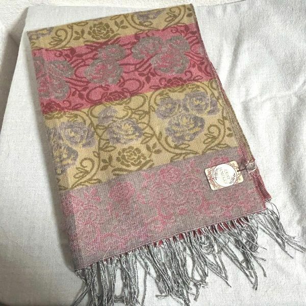 ルナジュメール LUNEJUMELLE スカーフ ファッション小物 タグ付き 180cm×65㎝【M0227】(P)