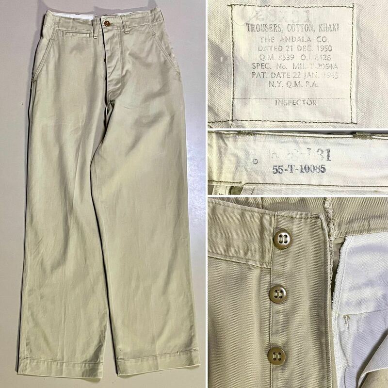 1950s US . Military Twill Pant Size W28 L31