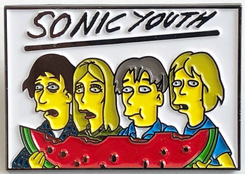 再入荷【新品/即決/アメリカ買付】Sonic Youth & The Simpsons ピンバッジ/ピンズ/シンプソンズ/ソニックユース/1996年 FOX(ar-2212-6).