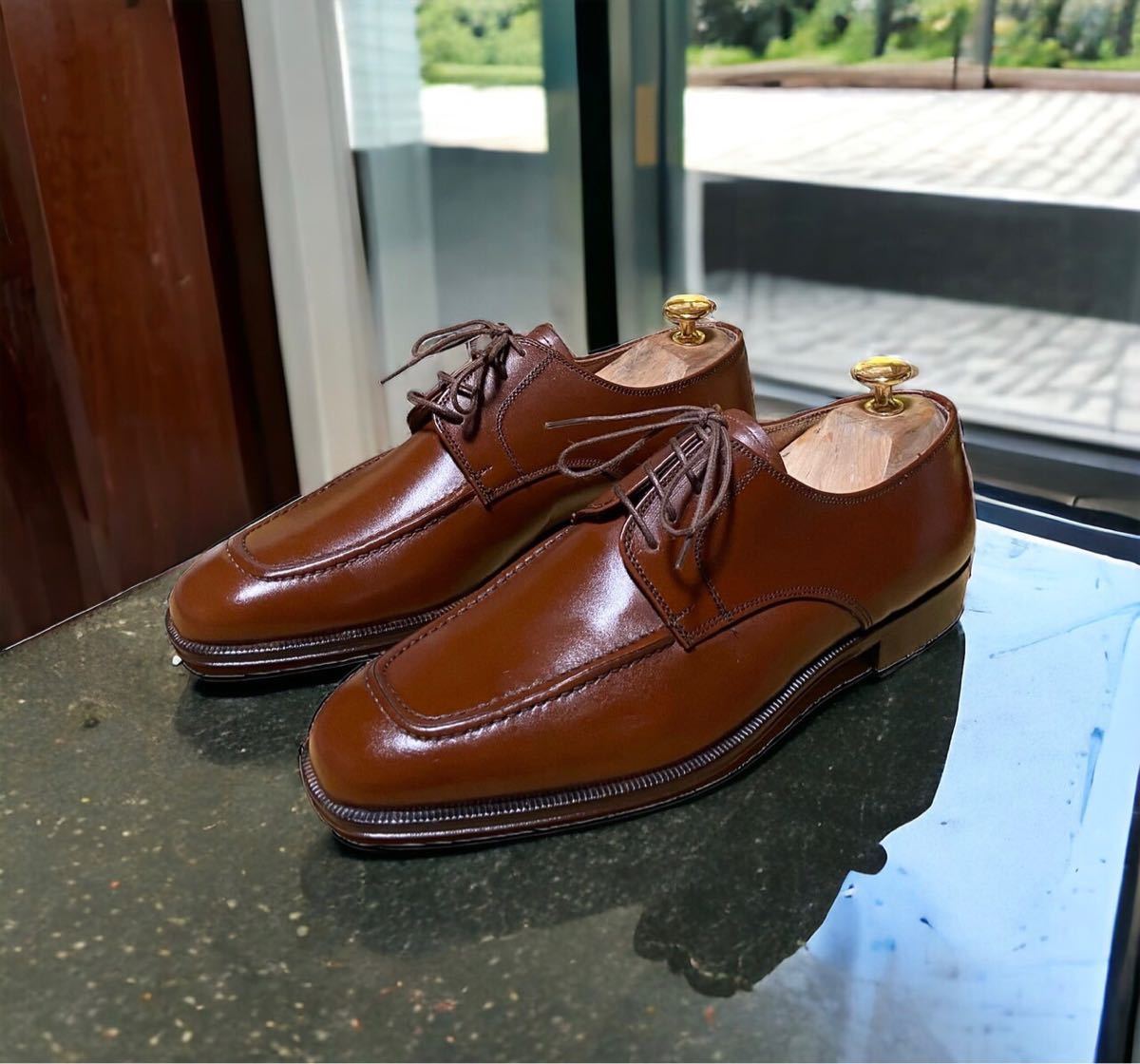 イタリア製　Antico Cazaturificio Artigiano Uチップ　ビジネスシューズ　レザーシューズ★41サイズ★