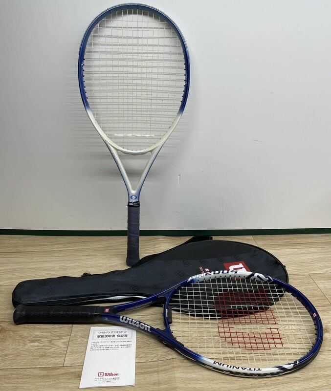 Wilson AH2004 ウィルソン/Ceres Graphite Glassfiber 硬式？テニスラケット 2本セット 現状品 【管2601X】