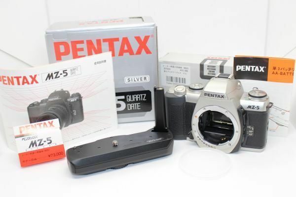 ■新品同様品■ペンタックス PENTAX MZ-5 ボディ ＋ PENTAX FG 単三電池用バッテリーグリップ フィルム一眼レフカメラ #Z3250