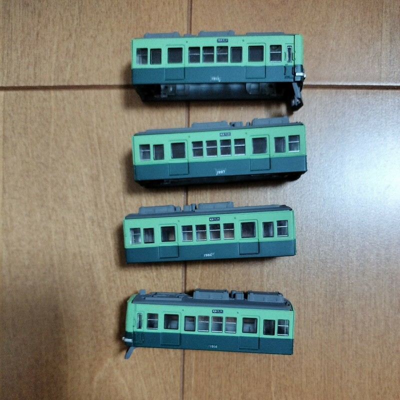 【ボディのみ　現状渡し】④Bトレ　Bトレイン　京阪電車　４両セット　　　鉄道　鉄道模型　Nゲージ　京阪