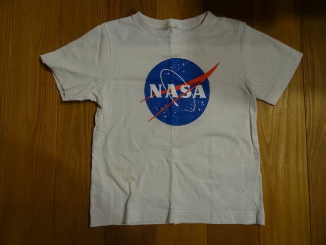 GU ジーユー 半袖 Tシャツ NASA キッズ 120 白T