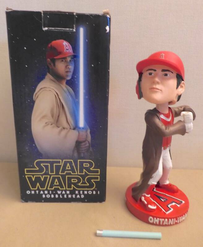 【USA★SHOHEI OHTANI-WAN KENOBI★大谷翔平xスターウォーズ】2020年バブルヘッド★限定数フィギュア★エンゼルス★野球MLB★必読！