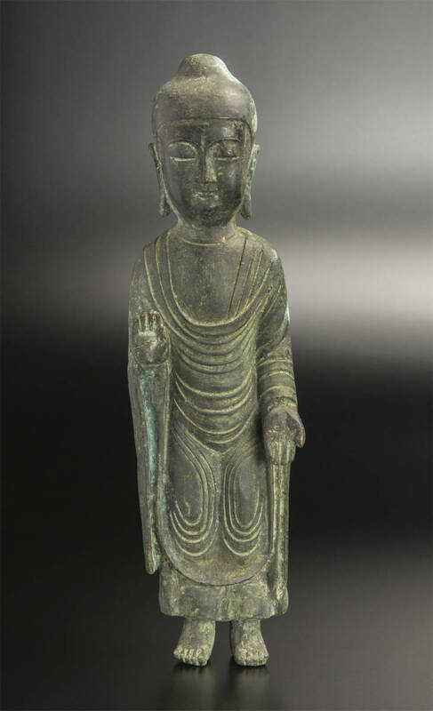 銅佛立像 統一新羅～高麗時代 李朝 仏教美術 仏像 古美術