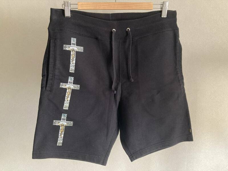 Supreme シュプリーム 14SS DEAD Kennedys Sweat shorts ショートパンツ L コットン ブラック　黒ハーフ　デッド・ケネディーズ