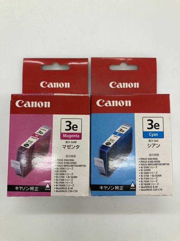 Canon 純正インク3e マゼンダ&シアン