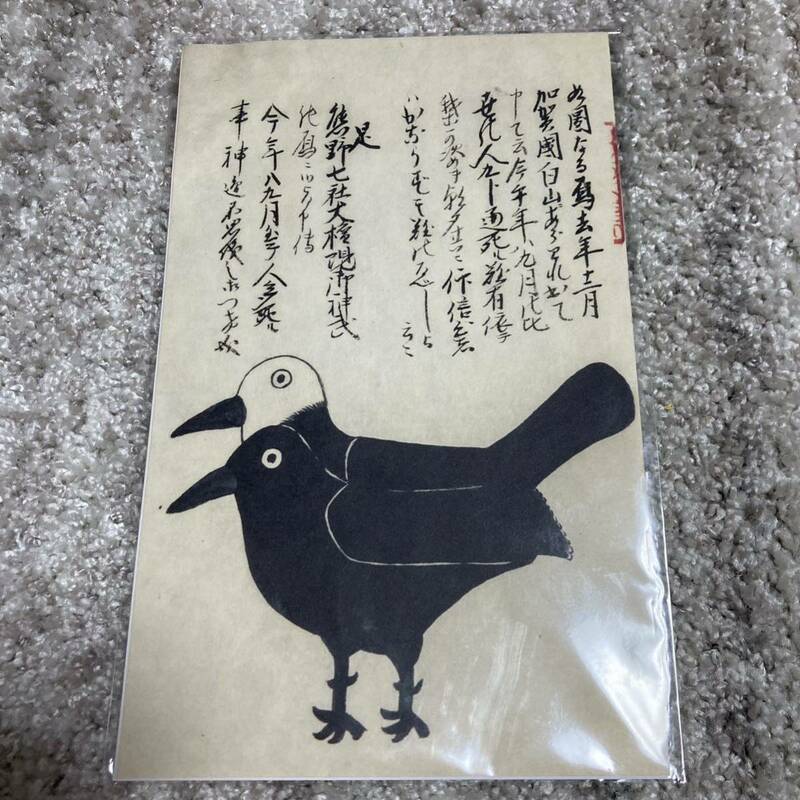 ヨゲンノトリ　レプリカ　古文書　山梨県立博物館蔵　暴瀉病流行日記部分