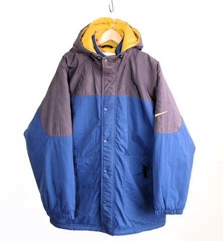 90'S ヴィンテージ ナイキ 中綿入り フード付き 切り替え コート / 90年代 NIKE ダウンコート