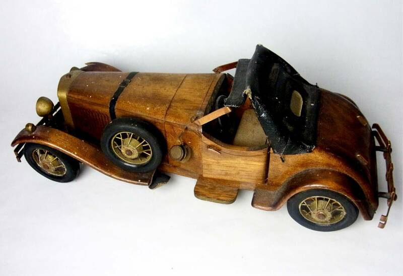 フランスビンテージ BENZ 手作りの木製クラシックカー ベンツ 1923-1924 DAGO 4 ハンドメイド アンティーク