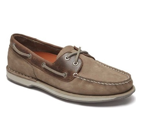 Men's Rockport Perth Boat Shoe Taupe メンズ ロックポート パース ボート シューズ Nubuck/Beeswax Leather CH1236/ (US)6.5W 