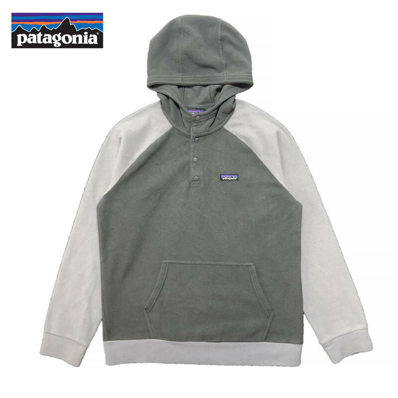 USA 古着 パタゴニア アウトドア スナップボタン フリースパーカ メンズM 薄手 patagonia AA0048