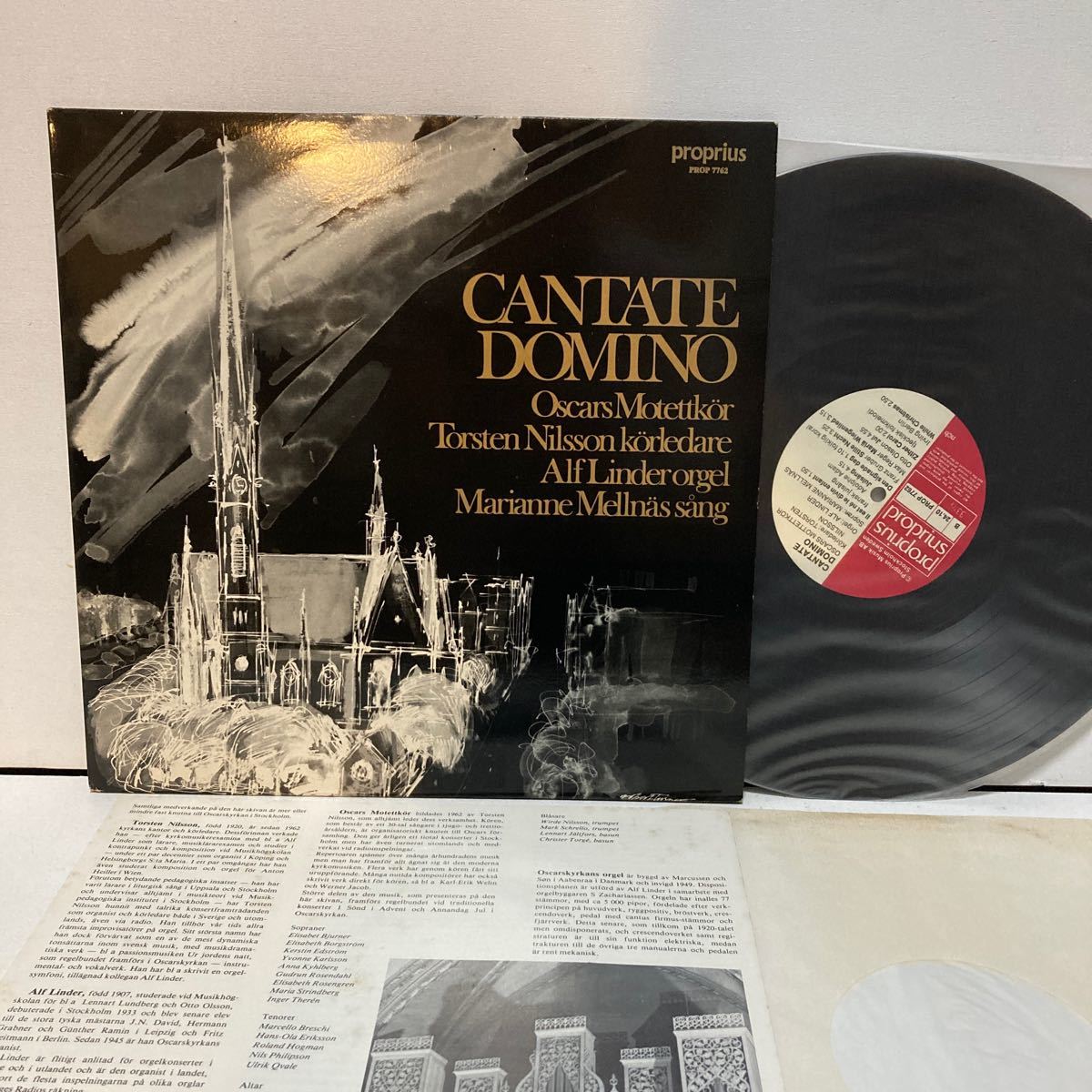 優秀録音 長岡鉄男 本掲載 LP / カンターテ・ドミノ Cantate Domino SWEDEN PROPRIUS PROP 7762 プロプリウス