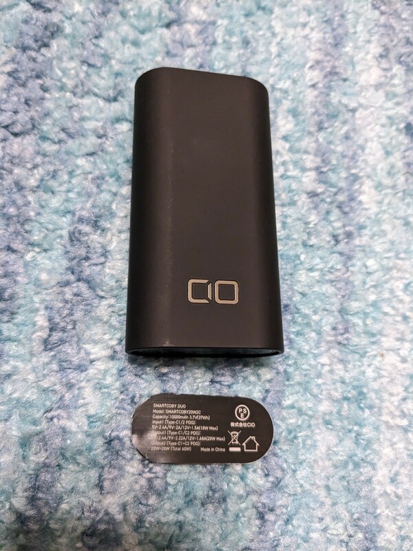 0602u2740　CIO SMARTCOBY DUO 20W 10000mAh モバイルバッテリー USB-C × 2ポート 合計40W