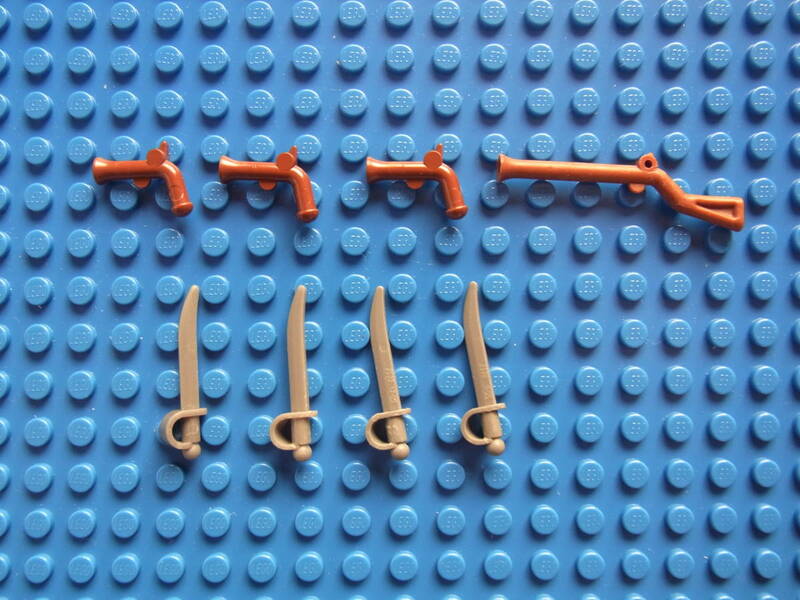 【中古】レゴ[LEGO] お城シリーズ・南海の勇者シリーズ 武器8点セット(ピストル、銃、短剣) 2561,2562,2530 正規品