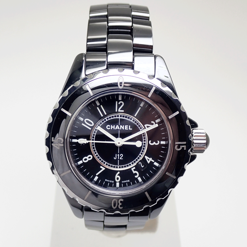 シャネル CHANEL J12 33mm H0682 ブラック セラミック SS 腕時計 レディース QZ 電池交換済み 箱・ギャラ付　送料無料！！