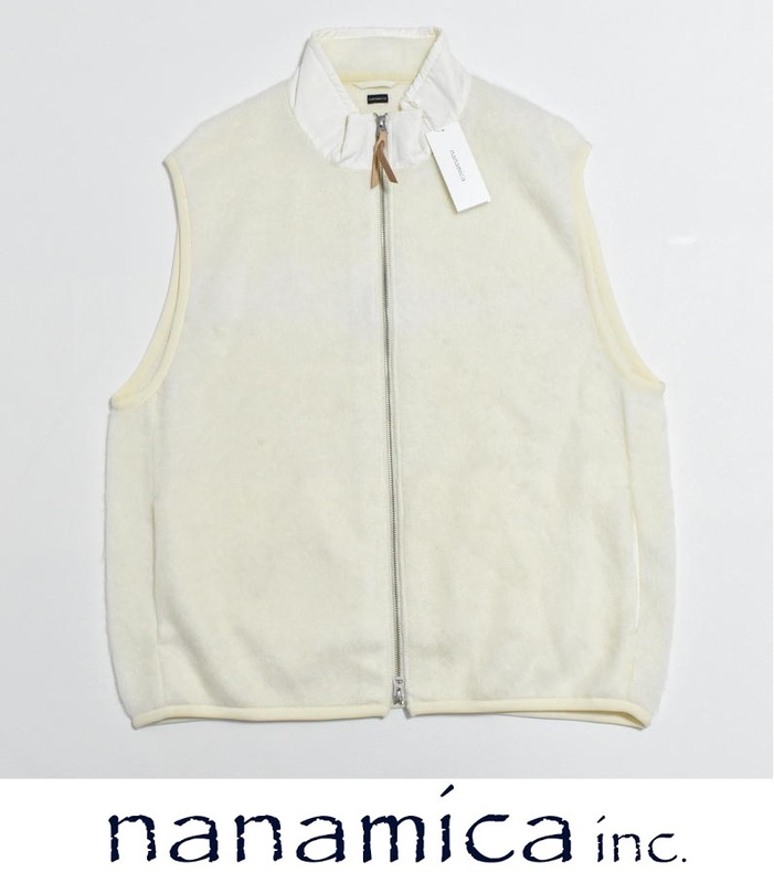 【送料無料】新品 nanamica ナナミカ Zip-Up Mohair Vest L 定価44000円 モヘア ジップアップ ベスト モヘヤ SUJF350