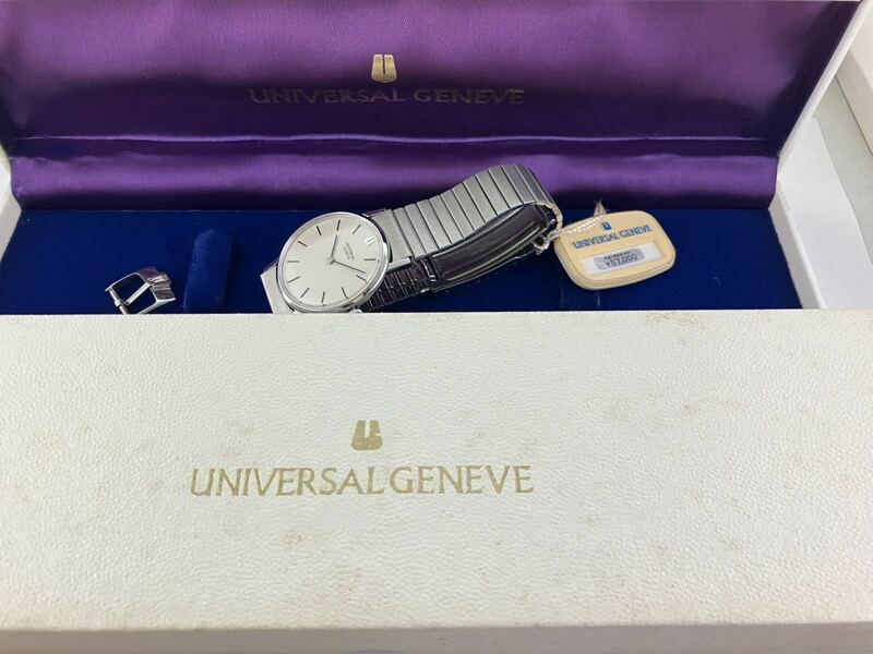 ユニバーサルジュネーブ universal geneve メンズ 手巻き デッドストック 新品 機械式 アンティーク 箱付き 尾錠