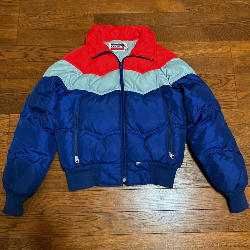 70s 80s Levi's SKI リーバイス スキー ダウン ジャケット ブルゾン ビンテージ S made in USA トリコ ヴィンテージ 中綿 