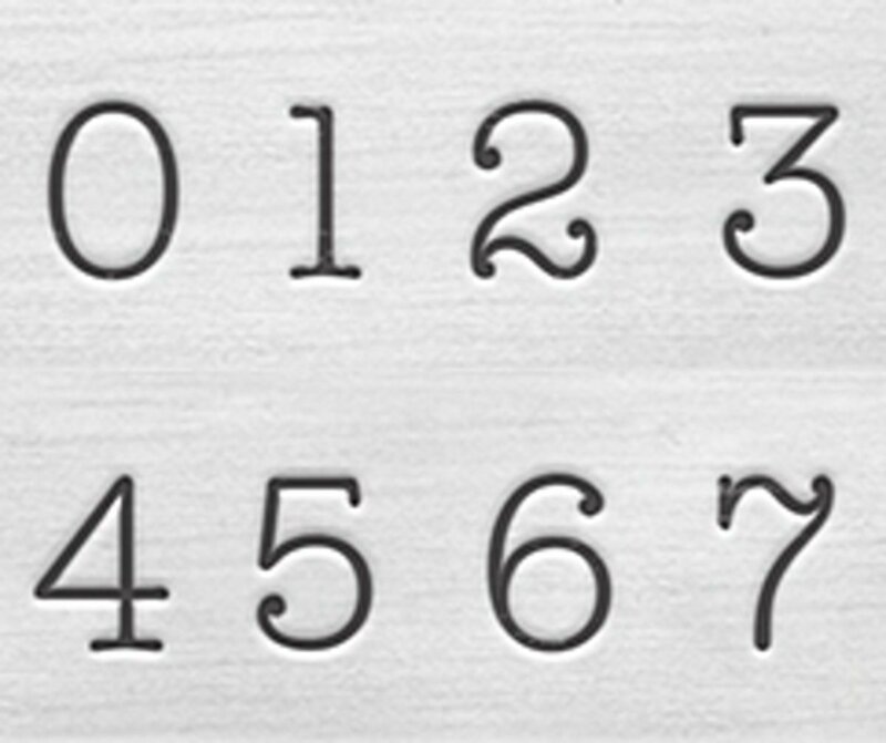 彫金刻印 Typewriter Numbers タイプライターデザインナンバー おしゃれなデザイン数字セット インプレスアート　道具 工具 ImpressArt