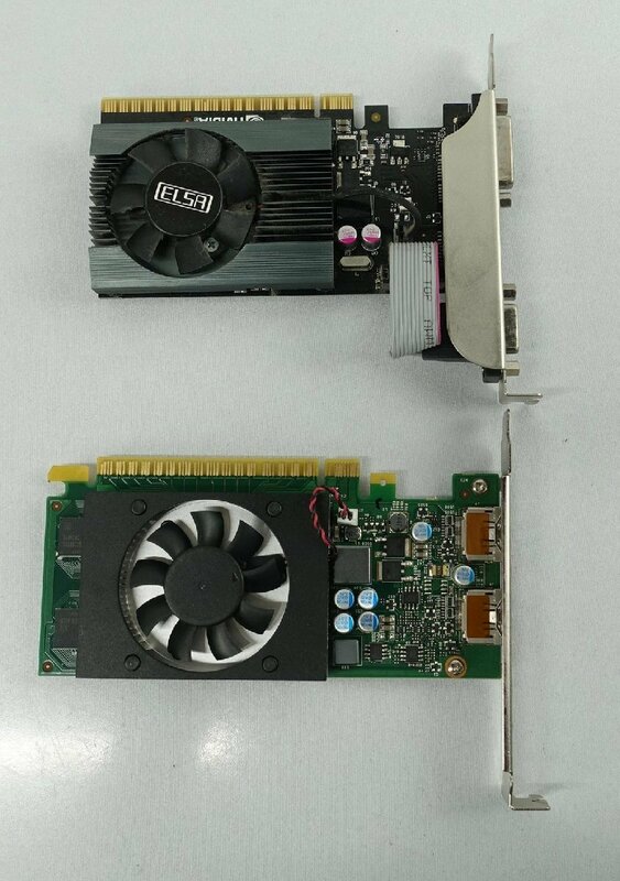 【画面出力OKジャンク含む】2個セット グラフィックボード ELSA GeForce GT 710 LP 1GB/GeForce GT730 グラボ ビデオ カード N022703