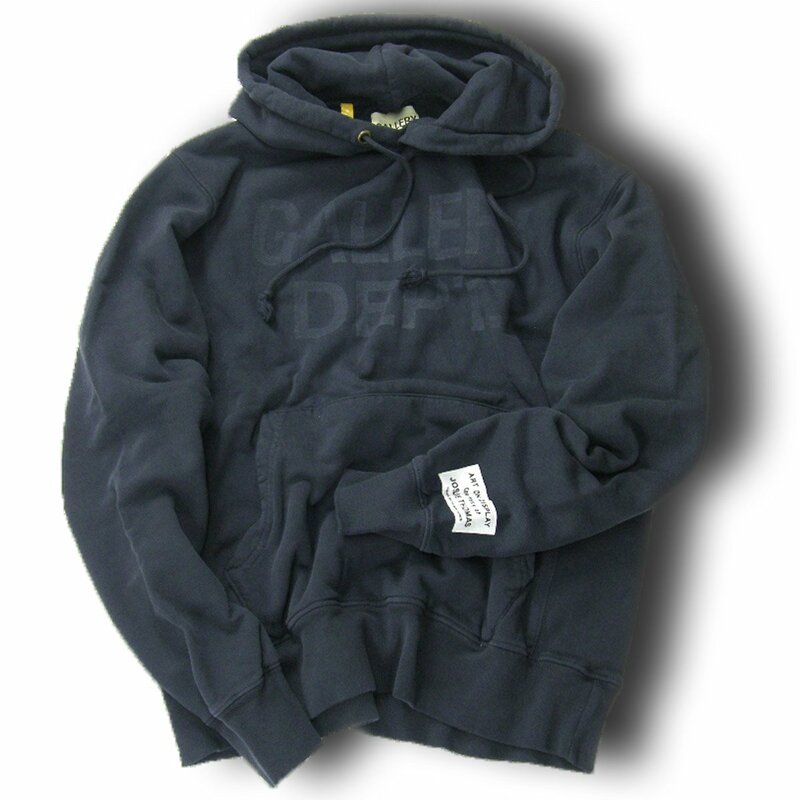 新品 【アメリカ製】GALLERY DEPT. / ギャラリーデプト DEPT LOGO HOODIE フーディー パーカー ★354022 黒 紺