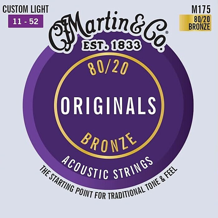 Martin Original M175 Custom Light 011-052 80/20 Bronze マーチン アコギ弦