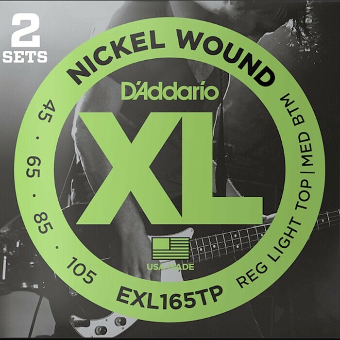 2セットパック D'Addario EXL165TP Nickel Wound 045-105 Long Scale ダダリオ ベース弦