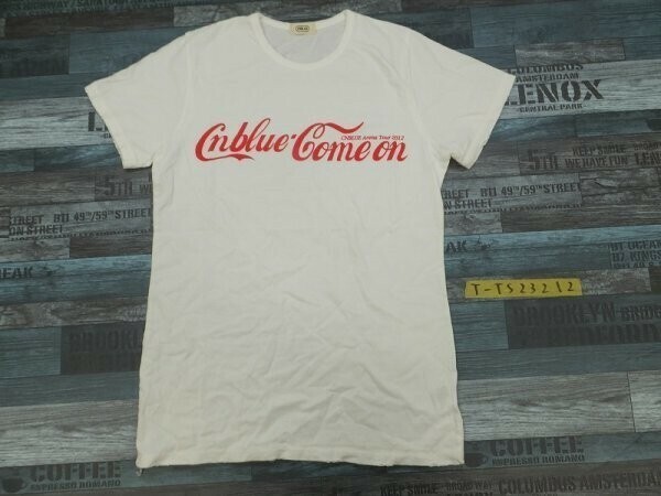 CNBLUE レディース Coca-Cola風 ロゴプリント アリーナツアー 2012 バンド半袖Tシャツ M 白