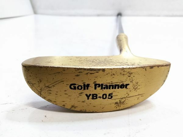□Golf Planner ゴルフプランナー YB-05 木製パター 純正スチールシャフト Golf Planner 34インチ A-2-19-10 @140□