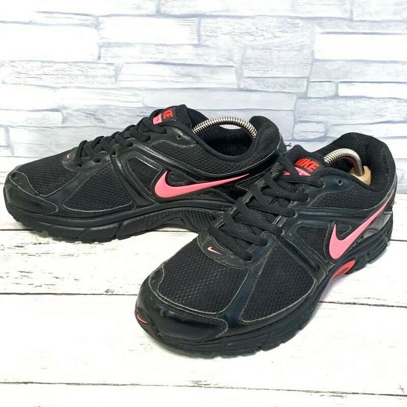 R5538bE NIKE ナイキ スニーカー ブラック×ピンク レディース 25cm DART9 ランニングシューズ 軽量 ローカット 運動 靴