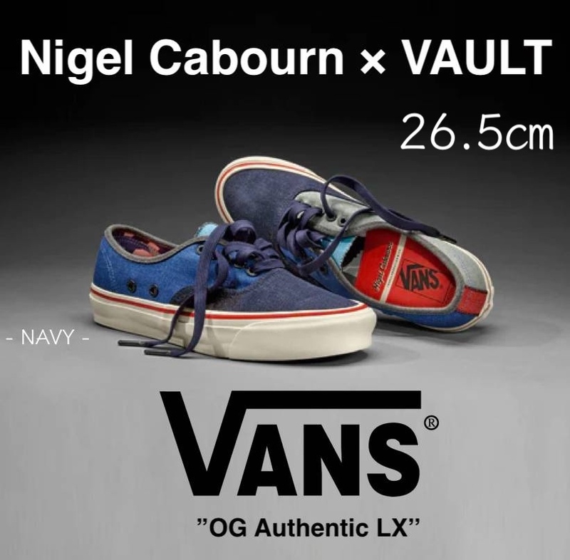 ◆モデル出品◆新品 26.5cm VANS バンズ ボルト OG オーセンティック LX × ナイジェル・ケーボン コラボスニーカー 完売靴 VAULT by VANS