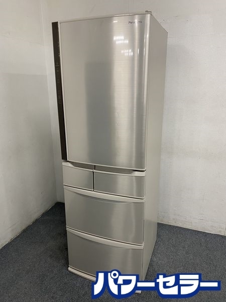 パナソニック/Panasonic NR-E414V-N 冷蔵庫 406L 右開き 5ドア シャンパン 2019年製 中古家電 店頭引取歓迎 R8001