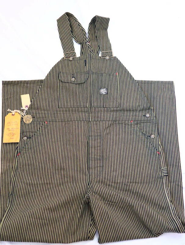 未使用新品 Lot No. SC42302 / FICTION ROMANCE 11oz. BROWN LIBERTY STRIPE OVERALLS SUGER CANE 東洋 ブラウンリバティストライプ 34