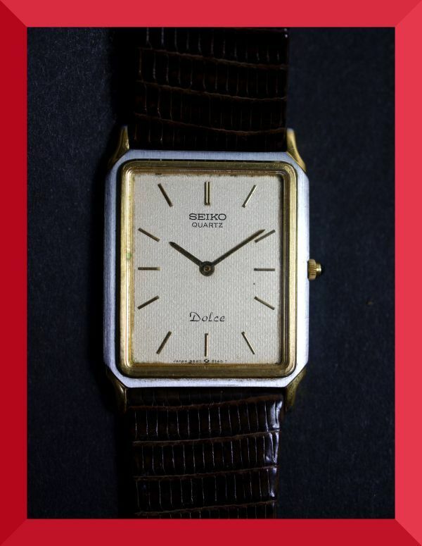 セイコー SEIKO ドルチェ DOLCE クォーツ 2針 9520-5130 男性用 メンズ 腕時計 W929 稼働品