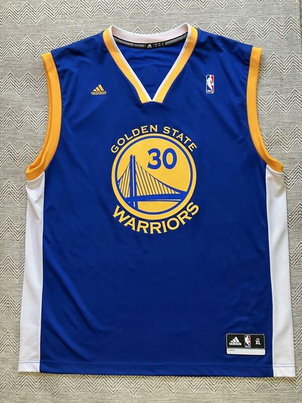 【良品】 NBA ステフィン・カリー CURRY ＃30 WARRIORS ゴールデンステイト・ウォリアーズ ★adidas アディダス ユニフォーム ジャージ XL