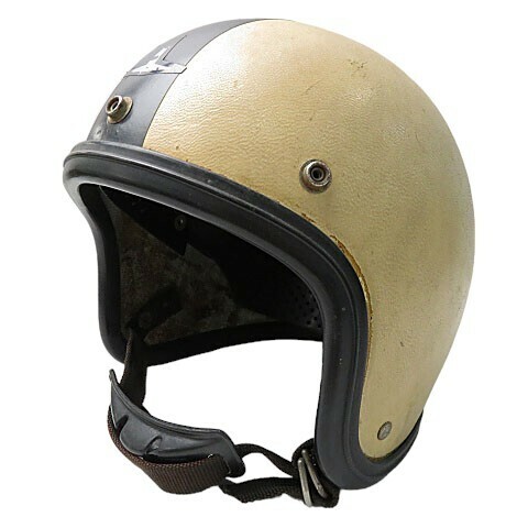 【希少】BUCO ブコ SPORTSMAN 1962 ヴィンテージ ジェットヘルメット ベージュ系 Mサイズ相当 PSCマーク無し [M4690]