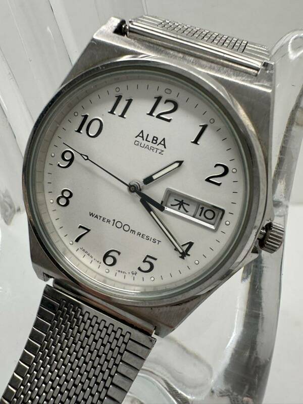 【SEIKO】ALBA腕時計 クォーツ Y-143-8141 中古品　電池交換済み　稼動品　79-7