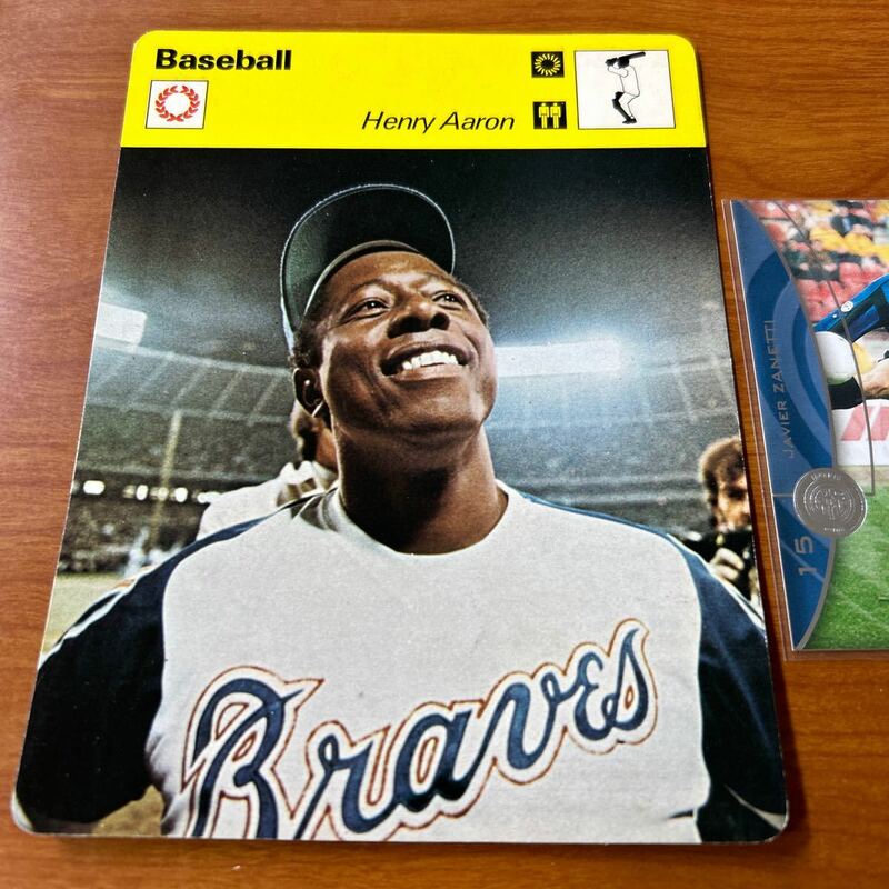 1977 Sports Caster Card Hank Aaron ミルウオーキーブレーブス　ハンクアーロン